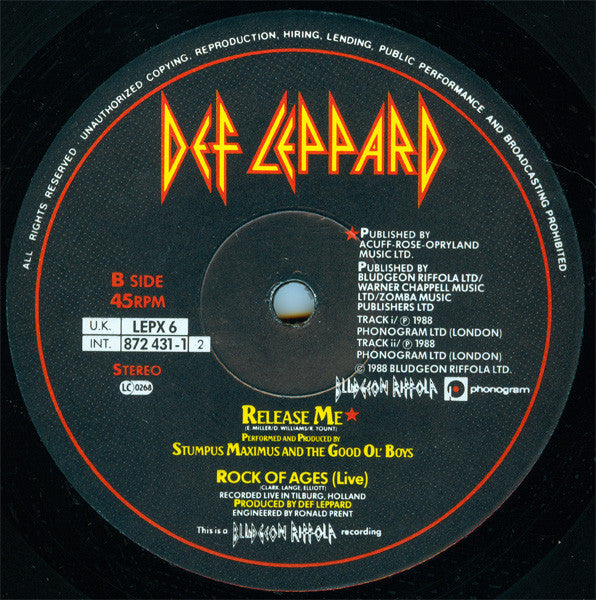 Def Leppard : Rocket (Lunar Mix) (12")