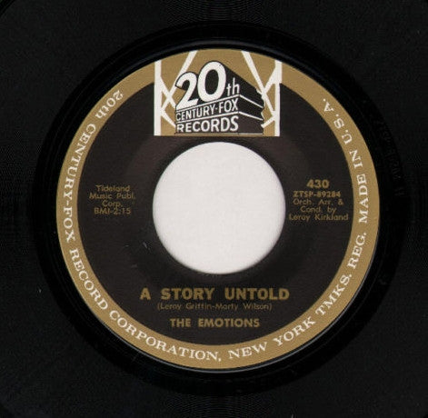 The Emotions (5) : A Story Untold / One Life, One Love, One You (7", Single)