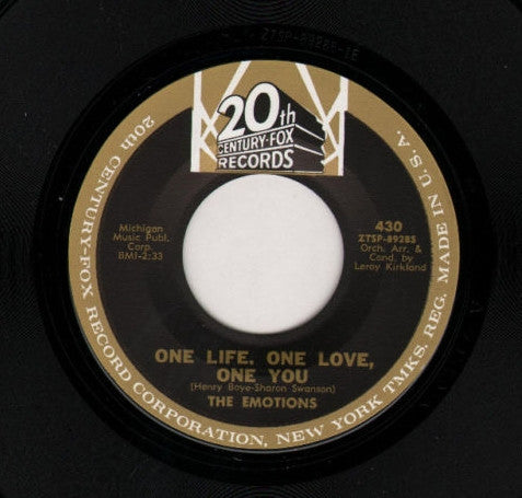 The Emotions (5) : A Story Untold / One Life, One Love, One You (7", Single)