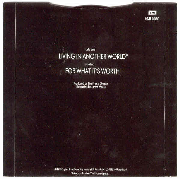 Talk Talk : Living In Another World (7", Single)