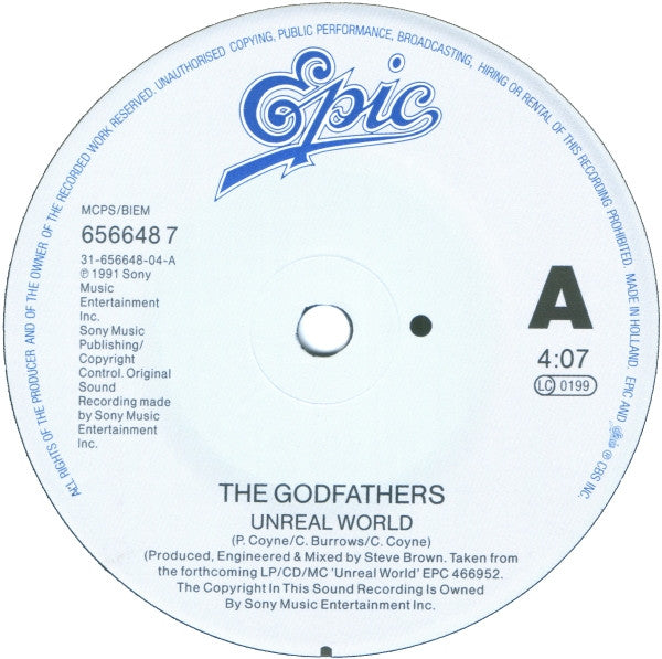 The Godfathers : Unreal World (7", Single)