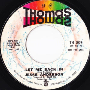 Jesse Anderson : Let Me Back In (7", Promo)