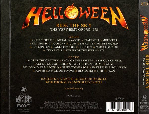 Helloween : Ride The Sky - The Very Best Of 1985-1998 (2xCD, Comp, Dig)