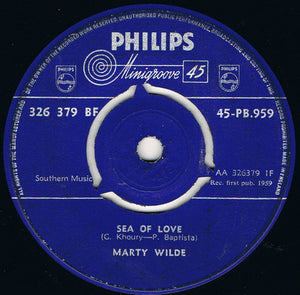 Marty Wilde : Sea Of Love / Teenage Tears (7", Single, 3 p)