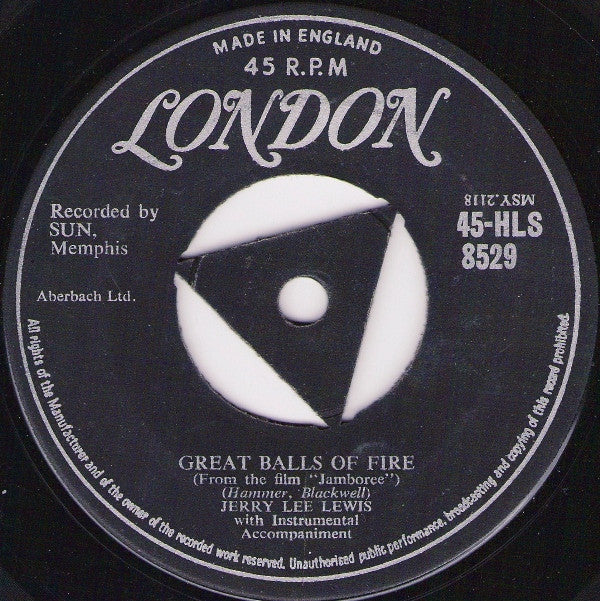 Jerry Lee Lewis : Great Balls Of Fire (7", Single)