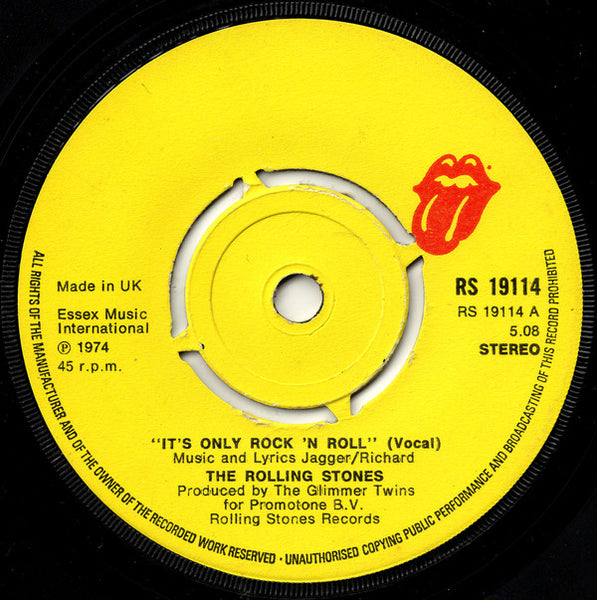 The Rolling Stones : It's Only Rock 'N Roll (7", Single, Pus)