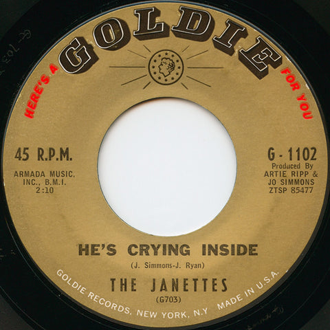 The Janettes : He's Crying Inside (7", Single)