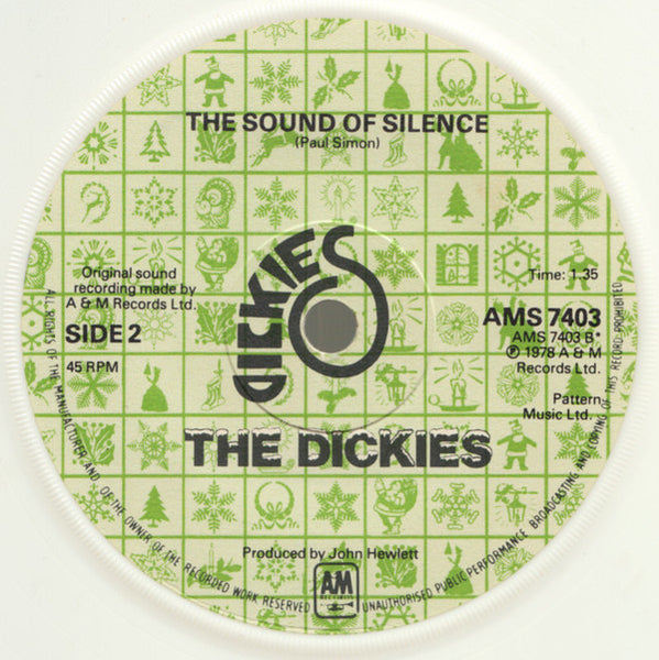 The Dickies : Silent Night (7", Single, Whi)