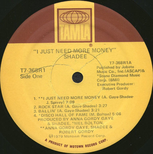 Shadee* : I Just Need More Money (LP, Album)