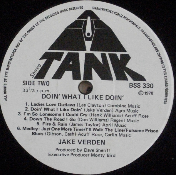 Jake Verden : Doin' What I Like Doin' (LP)