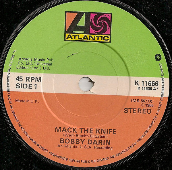 Bobby Darin : Mack The Knife / Clementine (7", RE)