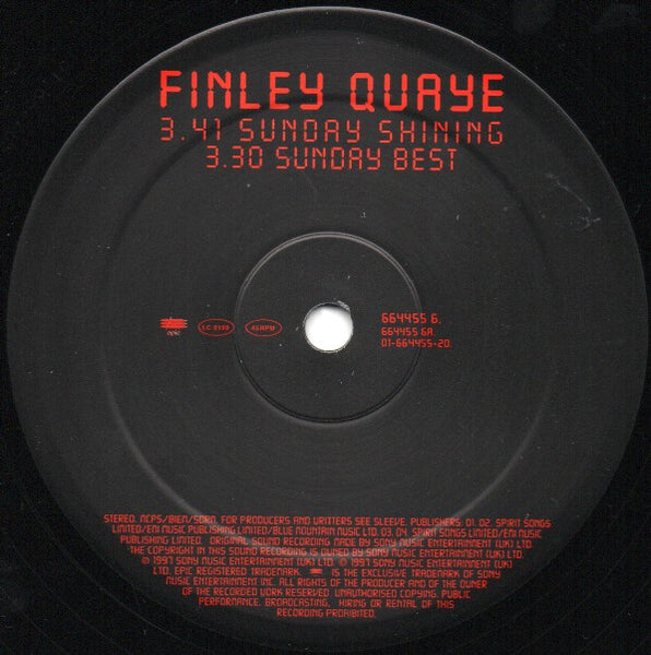 Finley Quaye : Sunday Shining (12")