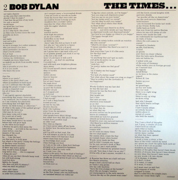 Bob Dylan : The Times They Are A-Changin' (LP, Album, Mono, RE, 180)