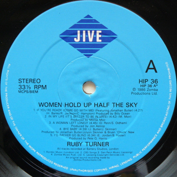 Ruby Turner : Women Hold Up Half The Sky (LP, Album)