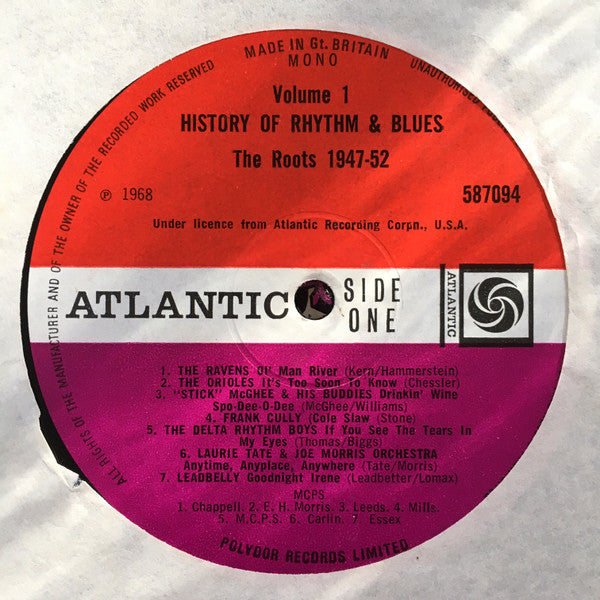 Various : History Of Rhythm & Blues Volume 1: The Roots 1947-52 (LP, Comp, Mono)
