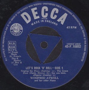 Winifred Atwell : Let's Rock 'N' Roll (7", Single, Tri)