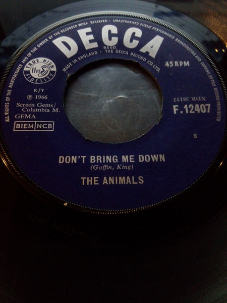 The Animals : Don't Bring Me Down (7", Single)