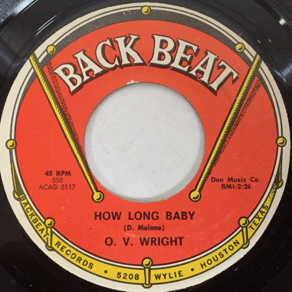 O.V. Wright : Gone For Good / How Long Baby (7")