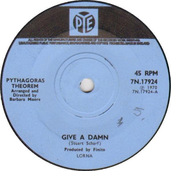 Pythagoras Theorem : Give A Damn (7")