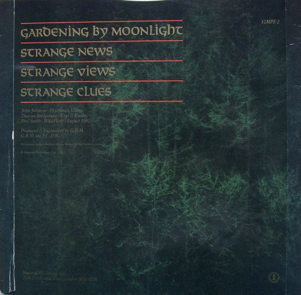 Gardening By Moonlight : Strange News (12", Single)