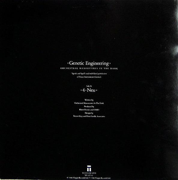 Orchestral Manoeuvres In The Dark : Genetic Engineering (312mm Version) (12", Single)