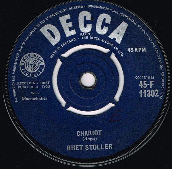 Rhet Stoller : Chariot (7", Single, RP)