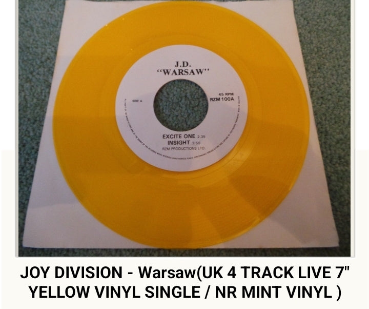 J.D. (Joy Division)- Warsaw Yellow 7" Single