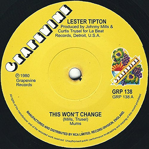 Lester Tipton - This Won't Change